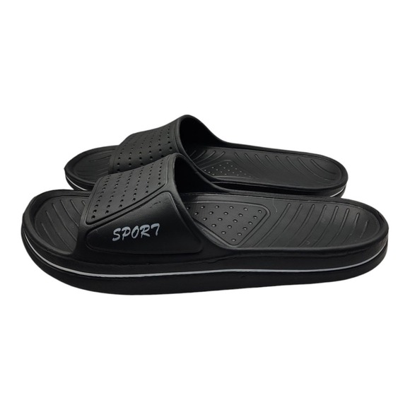 Men's Sandals Sport Brand, Black Casual Summer Used 45 EU (approx. US 11) - Picture 2 of 7